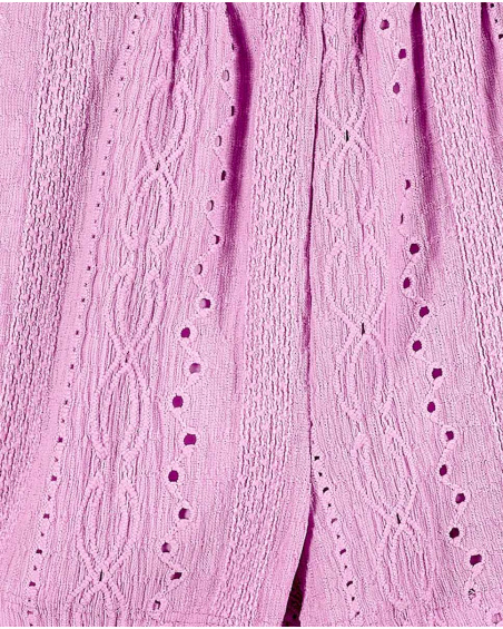 Short en maille rose fille Collection Carnet De Voyage