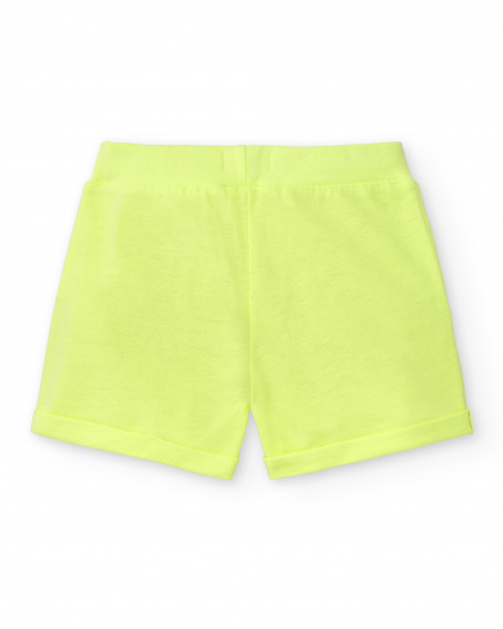 Short fille en maille vert anis Collection Basics Girl