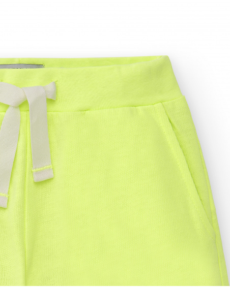Short fille en maille vert anis Collection Basics Girl