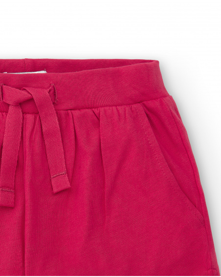 Short fille en maille rouge Collection Basics Girl Short fille en maille rouge Collection Basics Girl
