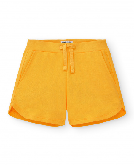 Short en maille jaune fille Collection Basics Girl Short en maille jaune fille Collection Basics Girl