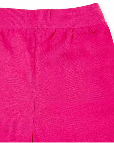 Short fille fuchsia en maille Collection Basics Girl Short fille fuchsia en maille Collection Basics Girl