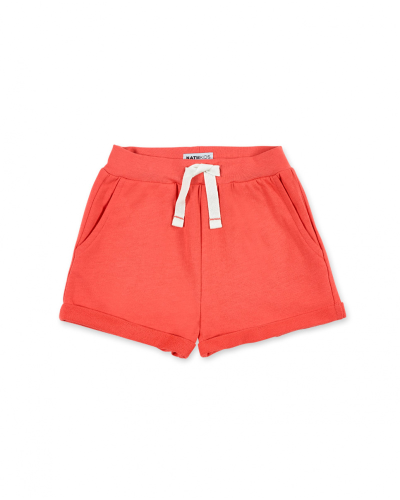 Short fille orange en maille Collection Basics Girl
