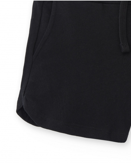 Short fille en maille noir Collection Basics Girl