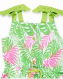 Combinaison fille en maille verte Collection Neon Jungle