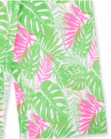 Combinaison fille en maille verte Collection Neon Jungle