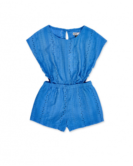 Combinaison fille bleue en maille Collection Carnet De Voyage