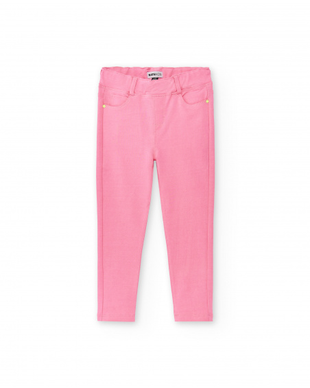 Jegging maille rose fille Collection Neon Jungle