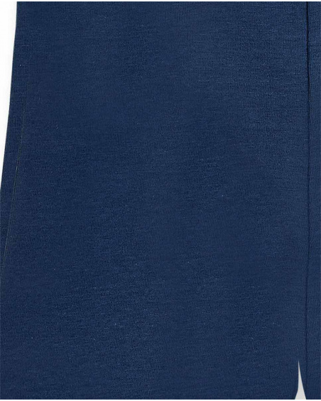Legging cycliste fille en maille marine Collection Basics Girl