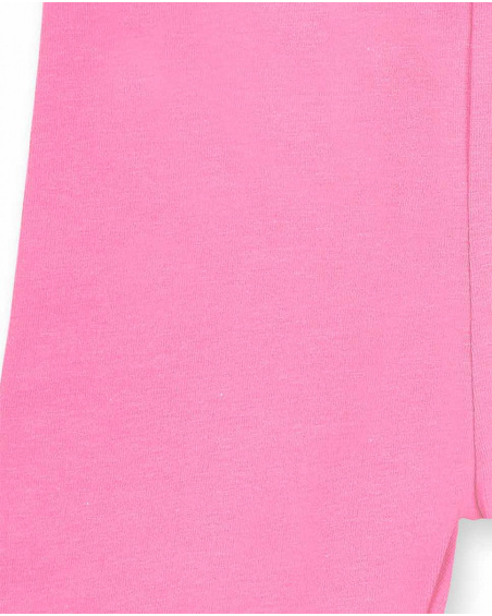 Legging cycliste tricoté rose fille Collection Basics Girl