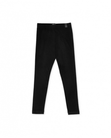 Legging maille noir fille Collection Basics Girl
