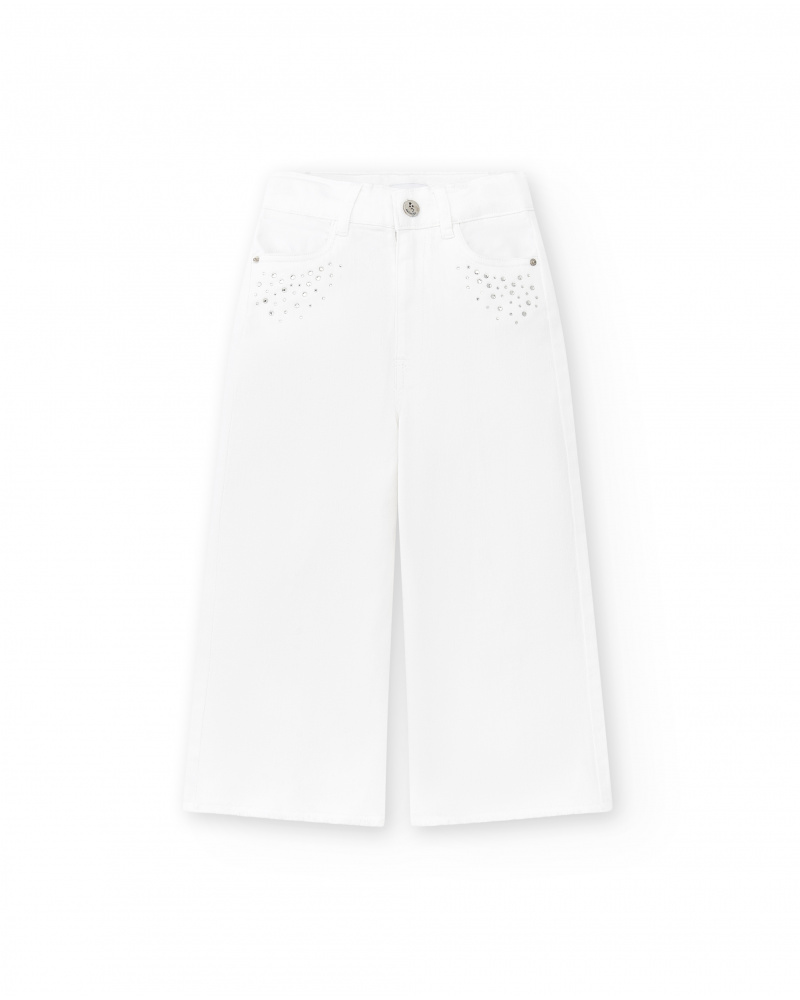 Pantalon en jean blanc fille Collection Ultimate City Chic
