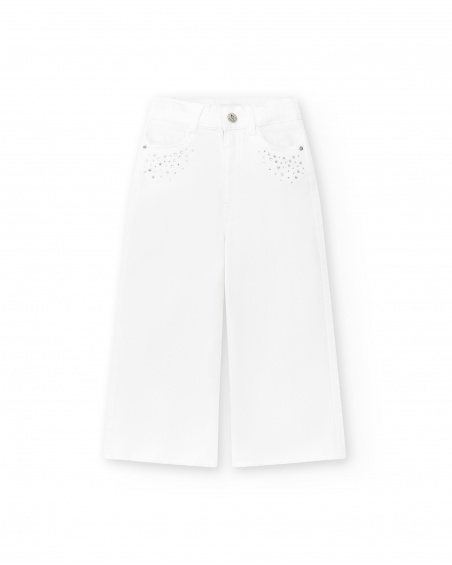Pantalon en jean blanc fille Collection Ultimate City Chic