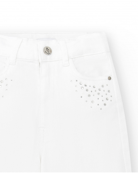 Pantalon en jean blanc fille Collection Ultimate City Chic