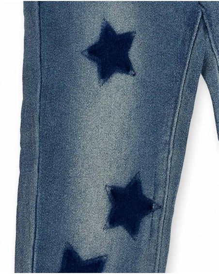 Pantalon en jean bleu fille Collection Summer Vibes