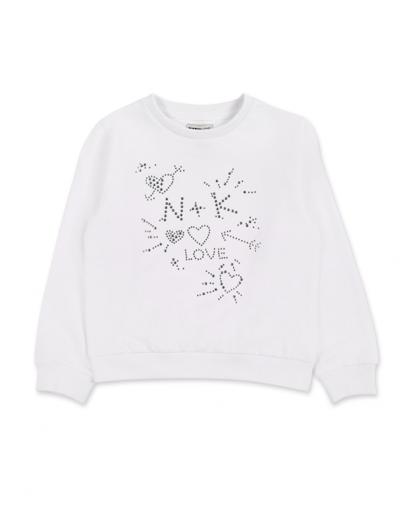 Sweat fille en maille blanc Collection Ultimate City Chic