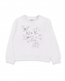 Sweat fille en maille blanc Collection Ultimate City Chic Sweat fille en maille blanc Collection Ultimate City Chic