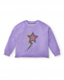 Sweat fille lilas en maille Collection Summer Vibes