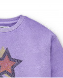 Sweat fille lilas en maille Collection Summer Vibes