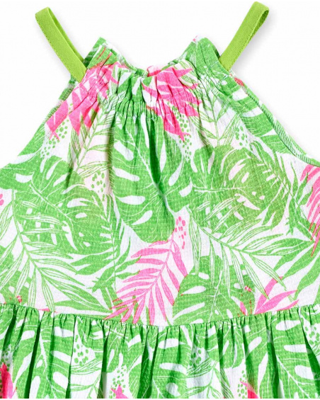 Top fille en maille vert Collection Neon Jungle