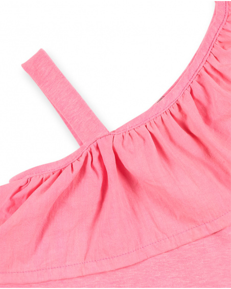 Top en maille rose fille Collection Neon Jungle