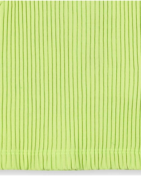 T-shirt fille en maille vert Collection Neon Jungle