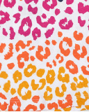 T-shirt fille blanc en maille imprimé animalier Collection T-shirt fille blanc en maille imprimé animalier Collection