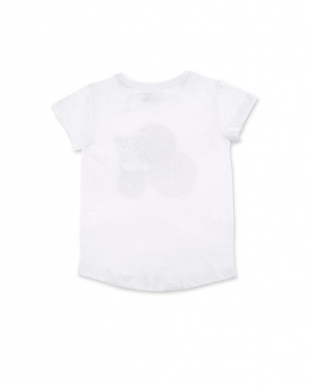 T-shirt fille en maille blanc Collection Sunday Brunch T-shirt fille en maille blanc Collection Sunday Brunch