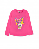 T-shirt fille fuchsia en maille Collection Sunday Brunch T-shirt fille fuchsia en maille Collection Sunday Brunch