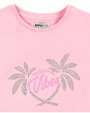 T-shirt fille en maille rose Collection California Chill T-shirt fille en maille rose Collection California Chill