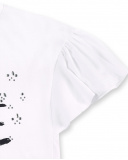 T-shirt fille blanc en maille à volants Collection Ultimate