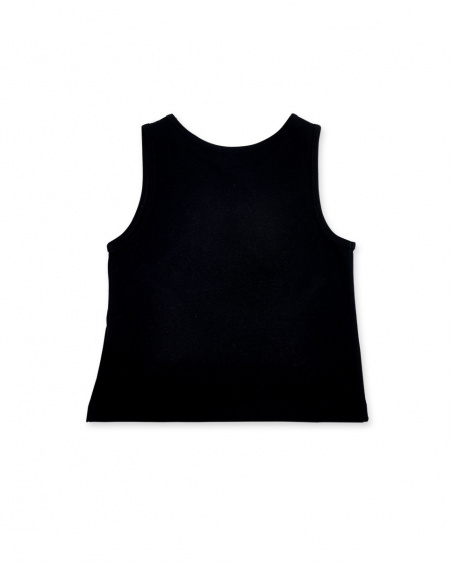 Débardeur fille en maille noir Collection Ultimate City Chic