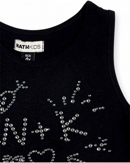 Débardeur fille en maille noir Collection Ultimate City Chic