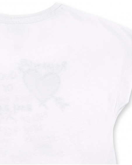 T-shirt fille blanc en maille à messages Collection Ultimate T-shirt fille blanc en maille à messages Collection Ultimate