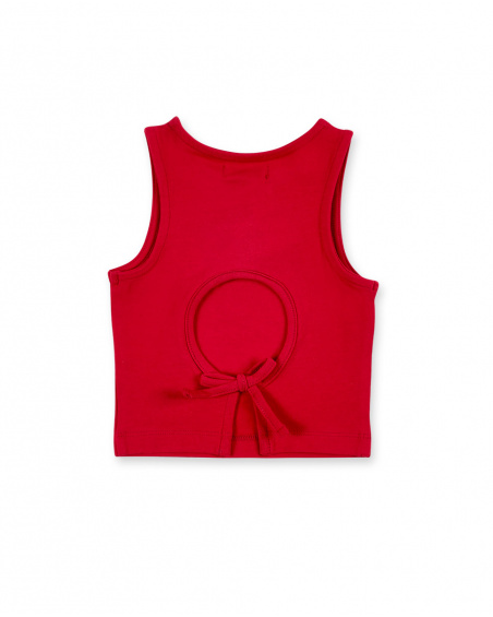 T-shirt fille en maille rouge Collection Ultimate City Chic