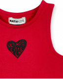 T-shirt fille en maille rouge Collection Ultimate City Chic