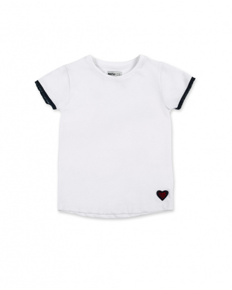 T-shirt fille en maille blanc Collection Ultimate City Chic