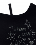 T-shirt fille en maille noir Collection Ultimate City Chic