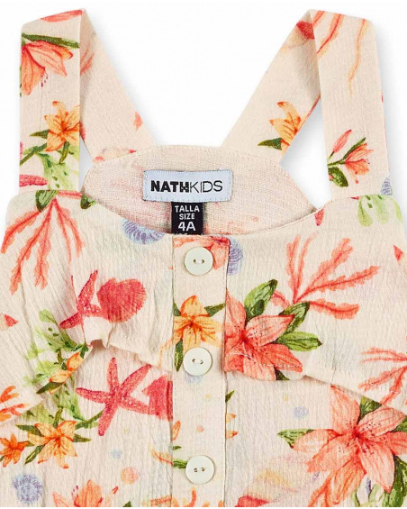 Top en maille beige fille Collection Island Life