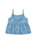 Top maille fille bleu indigo Collection Island Life Top maille fille bleu indigo Collection Island Life