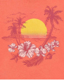 T-shirt fille orange en maille Collection Island Life T-shirt fille orange en maille Collection Island Life