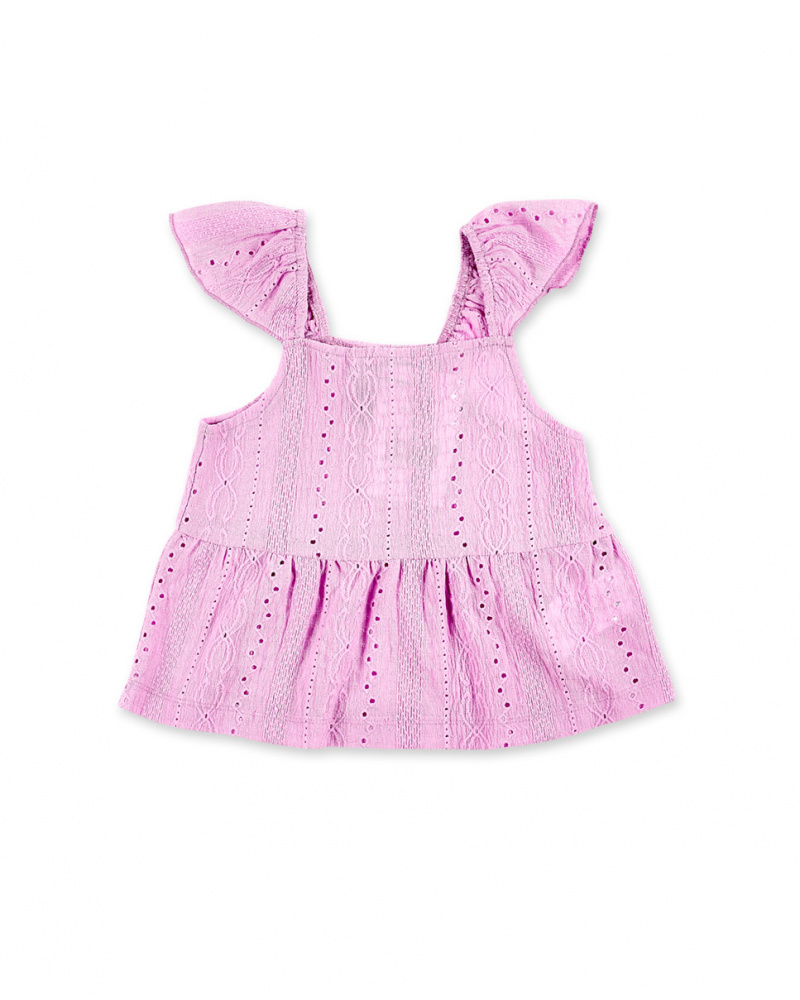 Top en maille rose fille Collection Carnet De Voyage