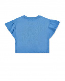 T-shirt fille bleu en maille Collection Carnet De Voyage T-shirt fille bleu en maille Collection Carnet De Voyage