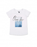 T-shirt fille en maille blanc Collection Carnet De Voyage T-shirt fille en maille blanc Collection Carnet De Voyage
