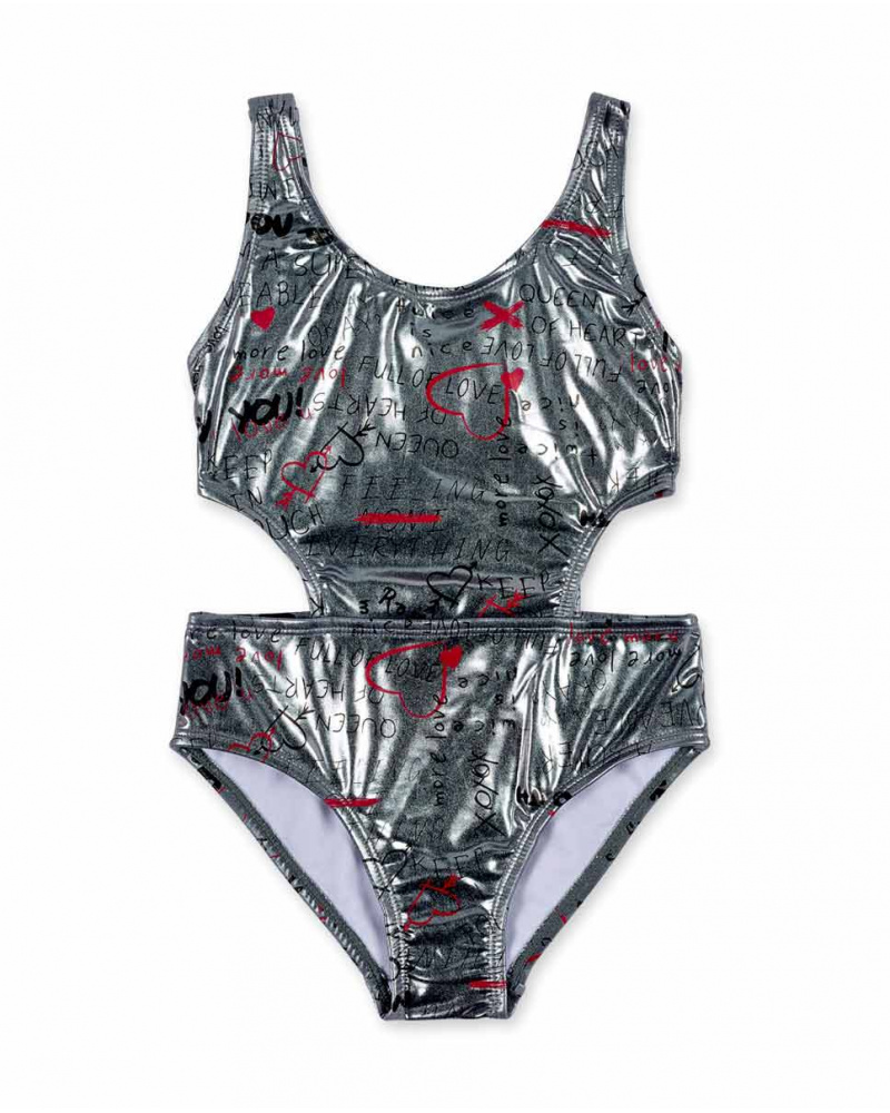Maillot de bain fille argenté Collection Ultimate City Chic