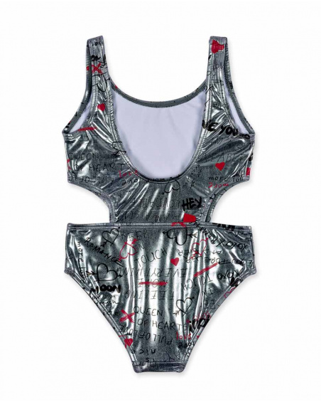 Maillot de bain fille argenté Collection Ultimate City Chic