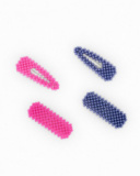 Lot de 4 pinces ménine bleues et roses collection Acid Bloom Lot de 4 pinces ménine bleues et roses collection Acid Bloom