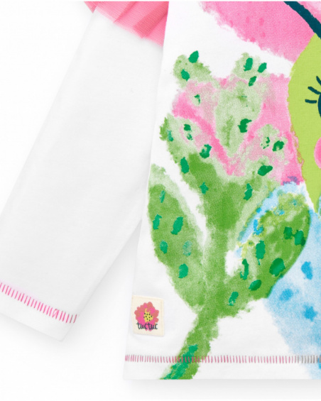 T-shirt compressé par malha blanca pour menina Tropadelic T-shirt compressé par malha blanca pour menina Tropadelic