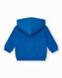 Sudadera felpa para niño con capucha en azul colección Ocean Wonders Sudadera felpa para niño con capucha en azul colección Ocean Wonders