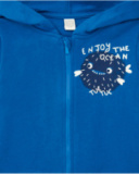 Sudadera felpa para niño con capucha en azul colección Ocean Wonders Sudadera felpa para niño con capucha en azul colección Ocean Wonders